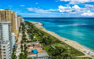 Miami Florida aerial view