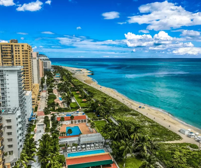 Miami Florida aerial view
