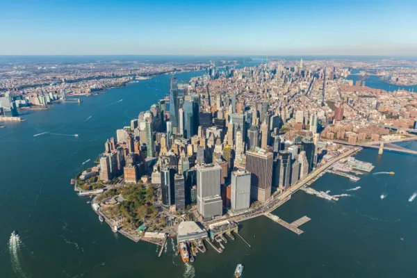 New York City, NY aerial view